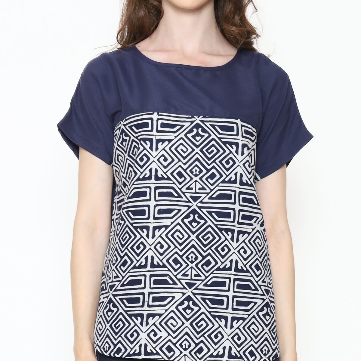 Forever Blouse Maze Navy - Image 2
