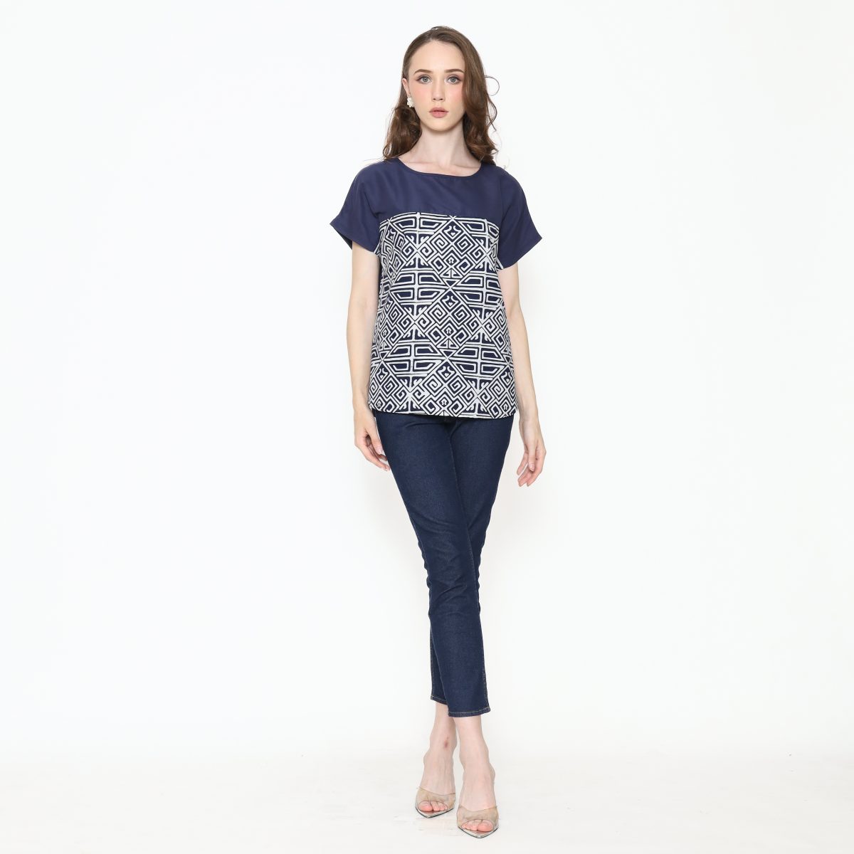 Forever Blouse Maze Navy - Image 7