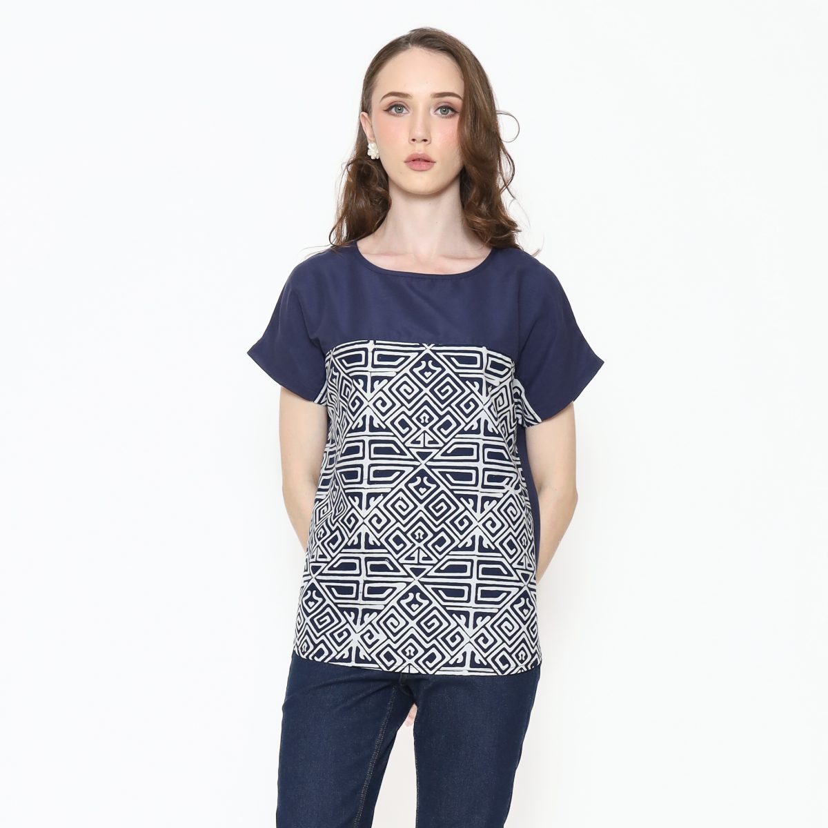 Forever Blouse Maze Navy