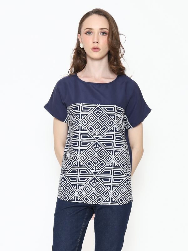 Forever Blouse Maze Navy
