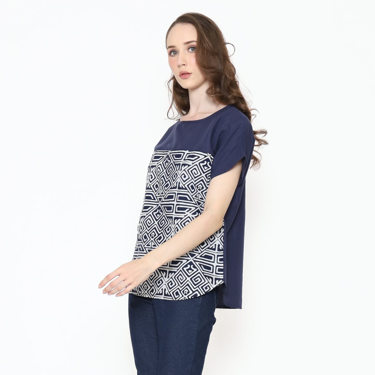 Forever Blouse Maze Navy - Image 3