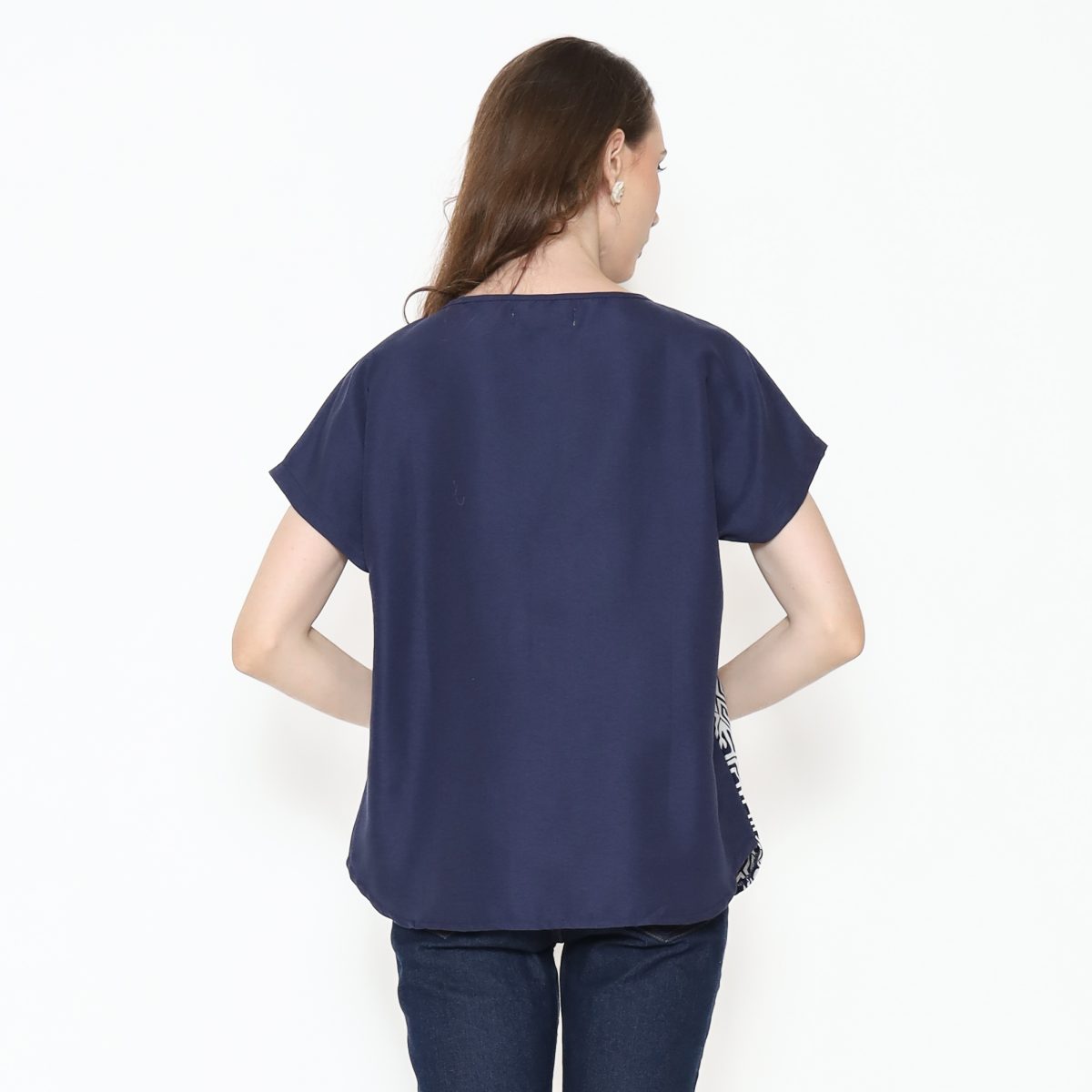 Forever Blouse Maze Navy - Image 5
