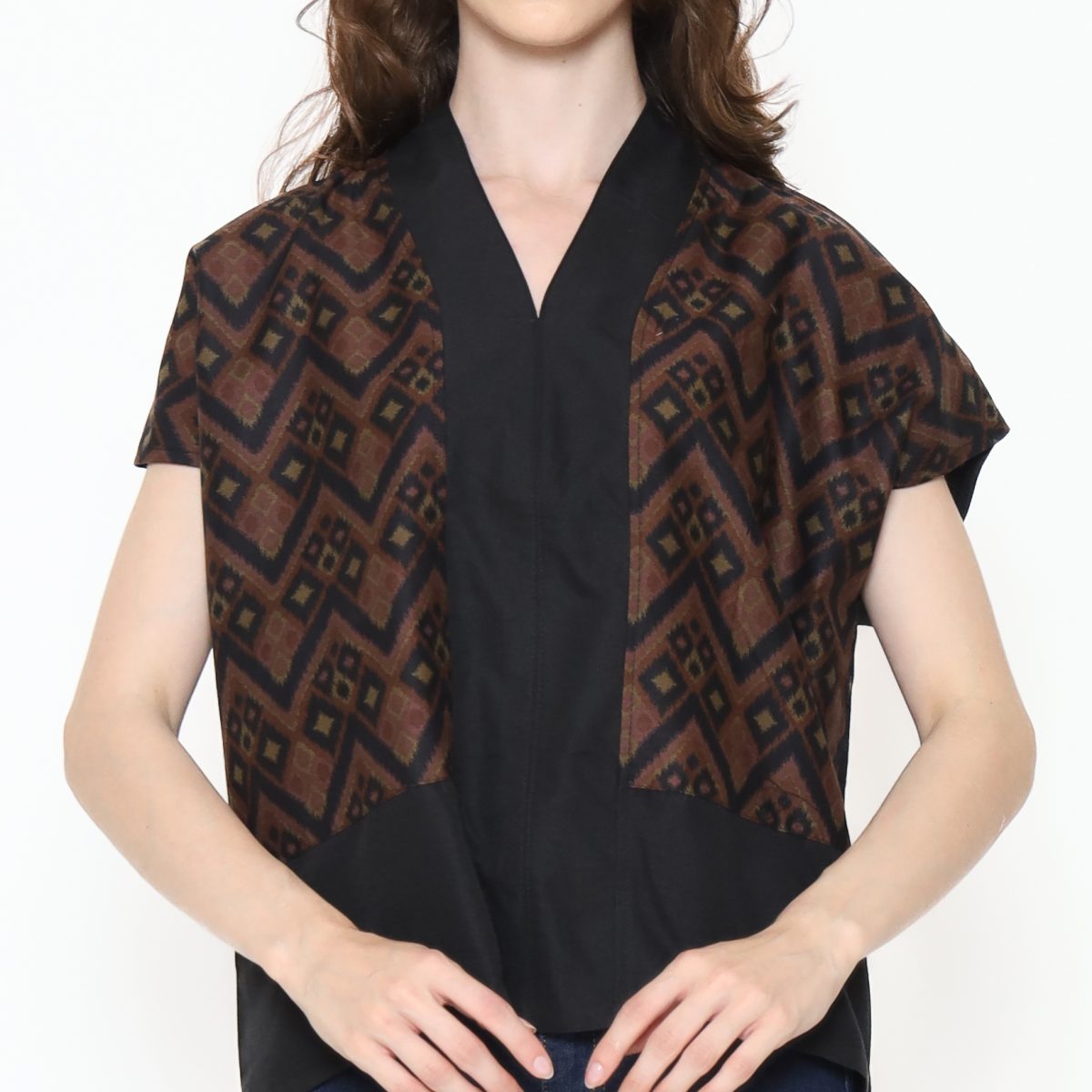 Rosita Blouse Black Brown - Image 2
