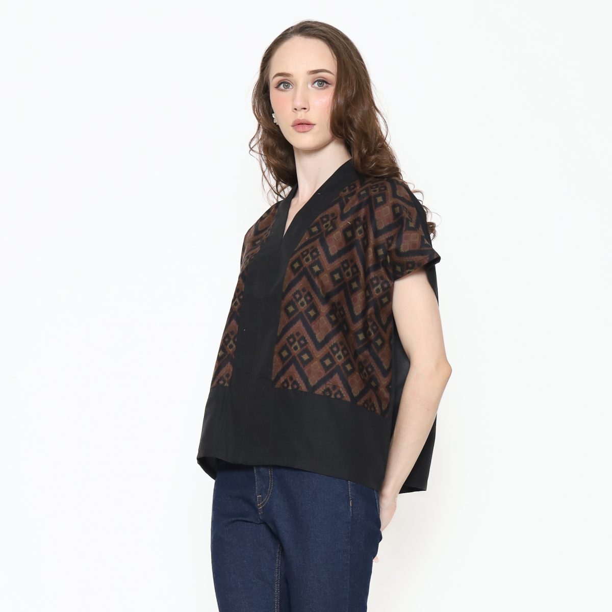 Rosita Blouse Black Brown - Image 3
