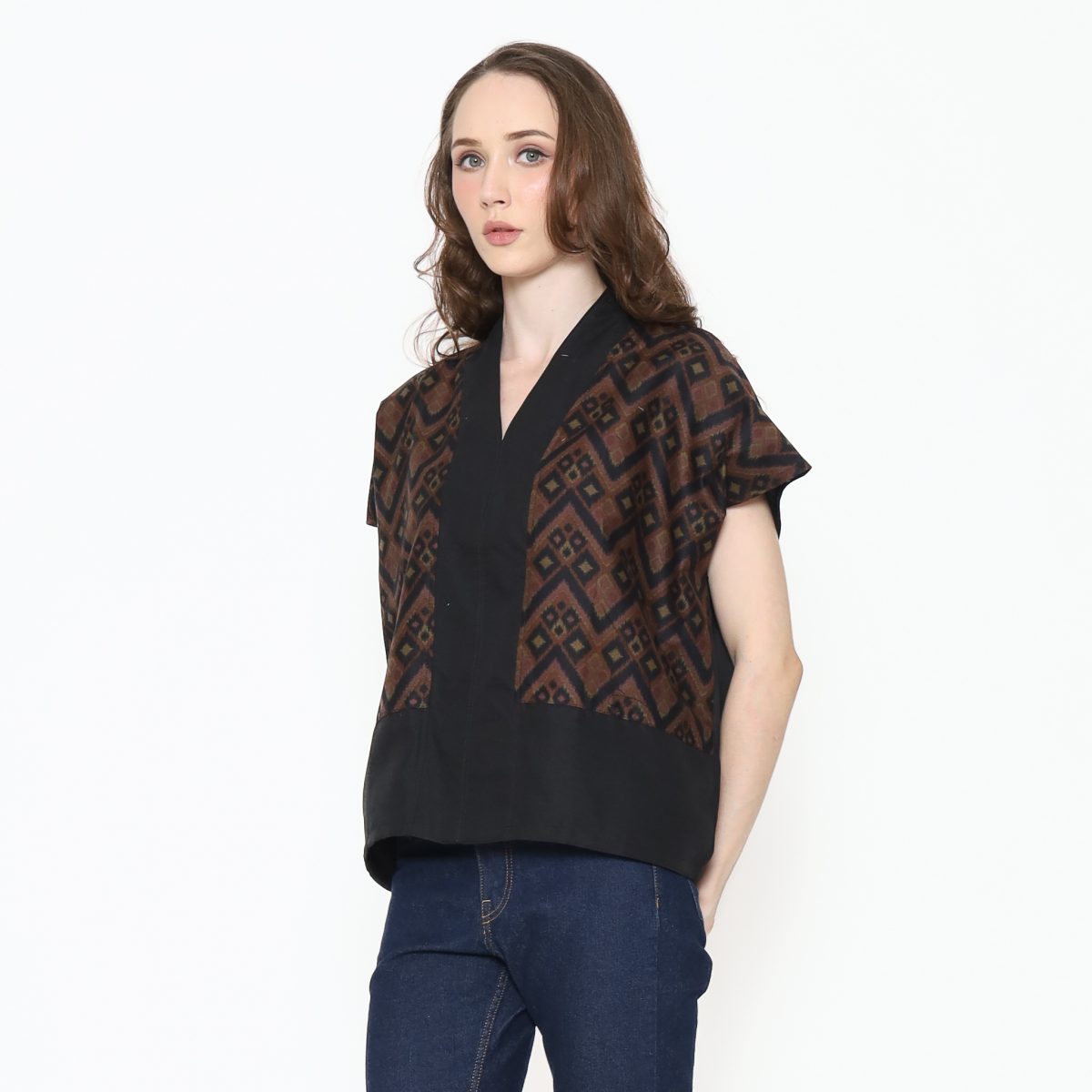 Rosita Blouse Black Brown - Image 4
