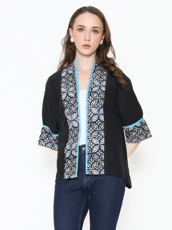 Divya Blazer Black Teal