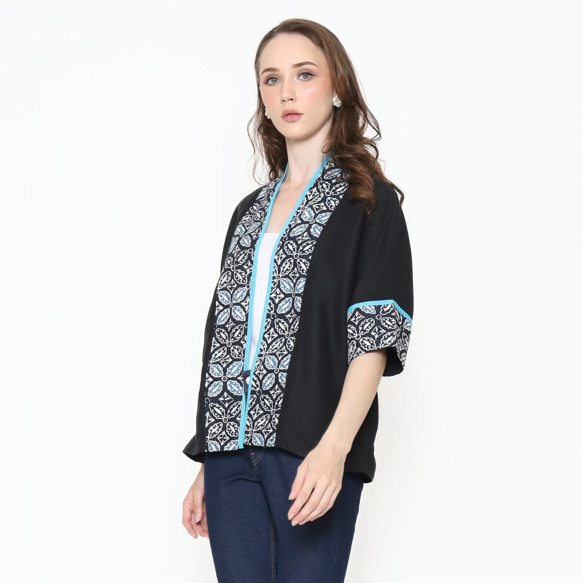 Divya Blazer Black Teal - Image 3