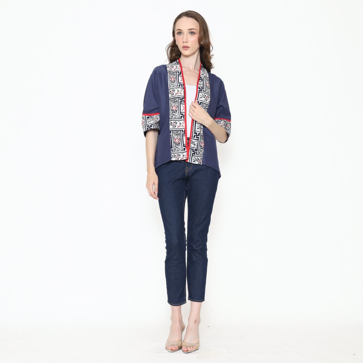 Divya Blazer Navy Red - Image 6