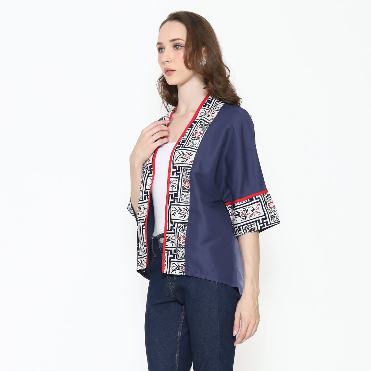 Divya Blazer Navy Red - Image 5
