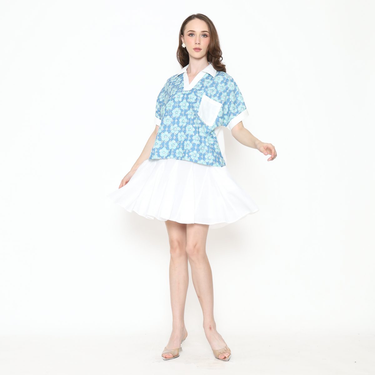 Liliana Blouse Blue Tosca - Image 8