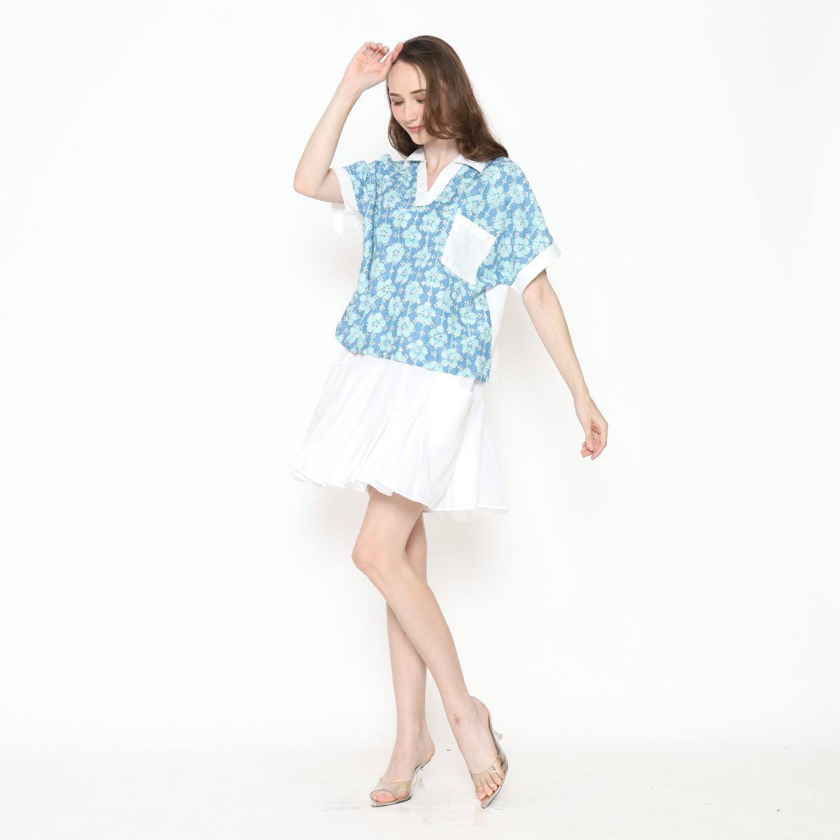 Liliana Blouse Blue Tosca - Image 5