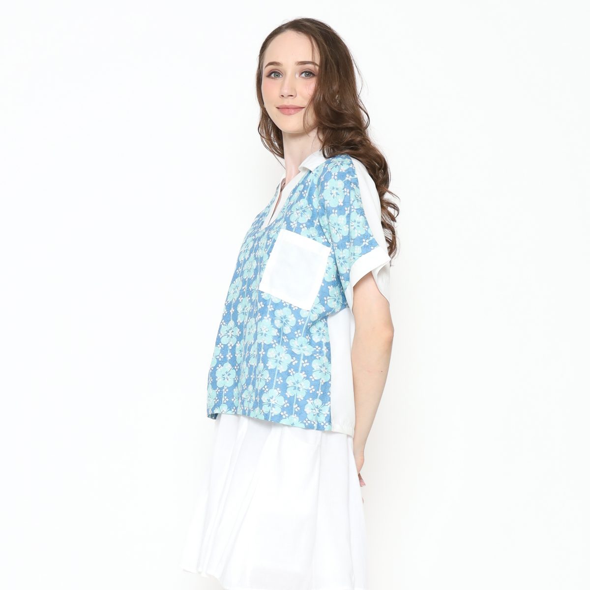 Liliana Blouse Blue Tosca - Image 4