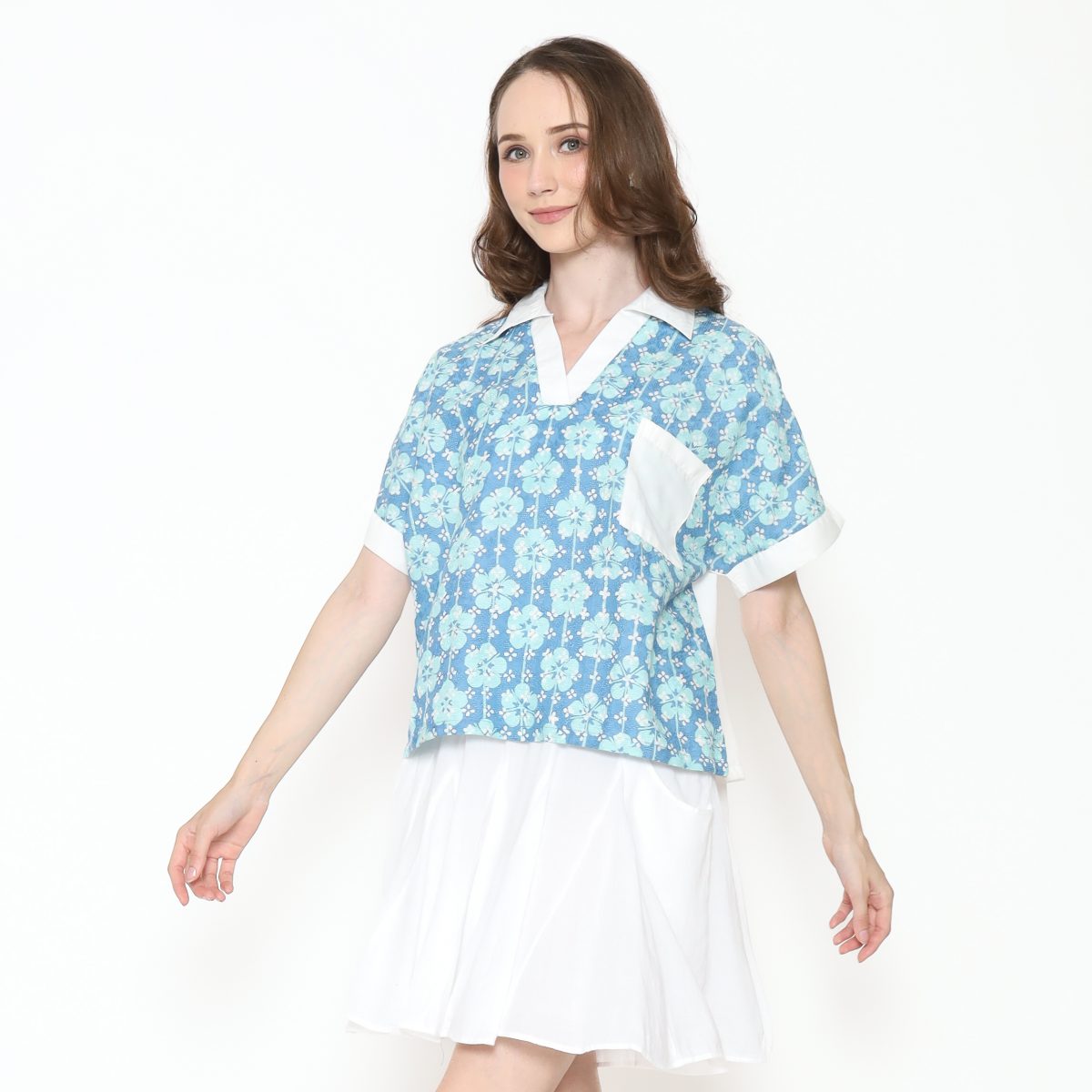 Liliana Blouse Blue Tosca