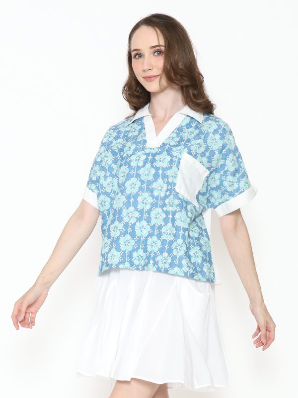 Liliana Blouse Blue Tosca