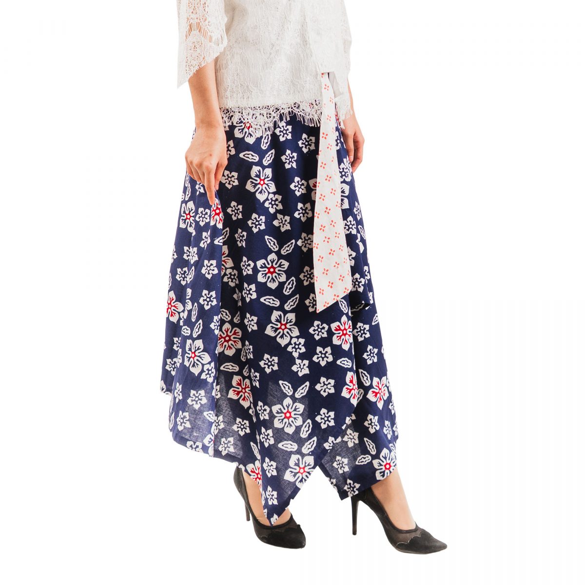 Merapi Skirt Flower Navy - Image 3