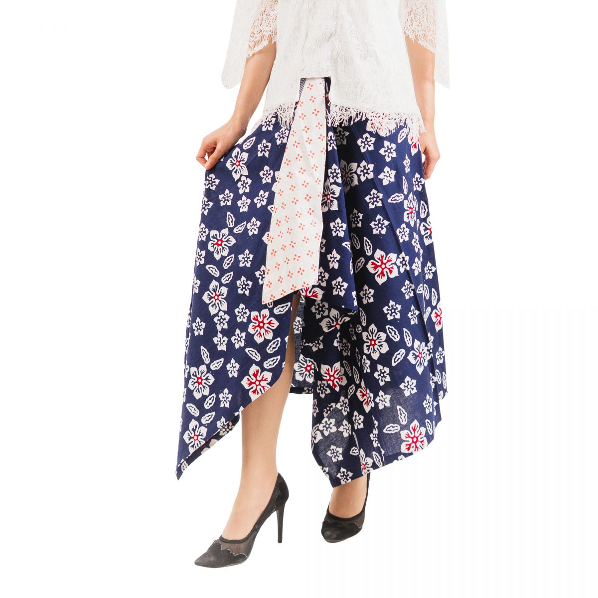 Merapi Skirt Flower Navy - Image 4