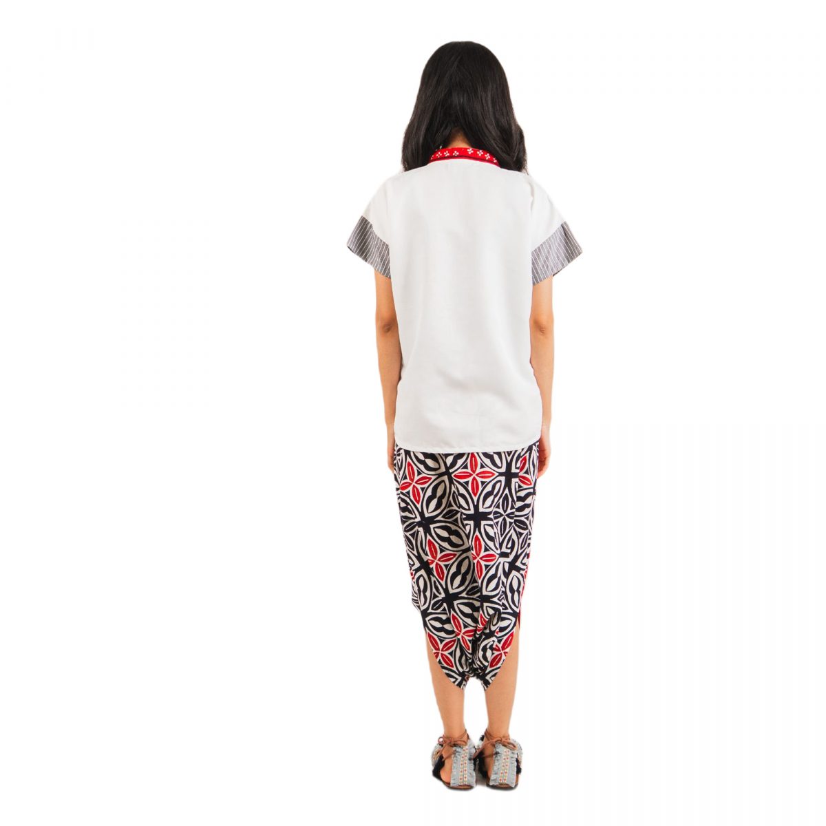 Lindy Blouse White Red - Image 5