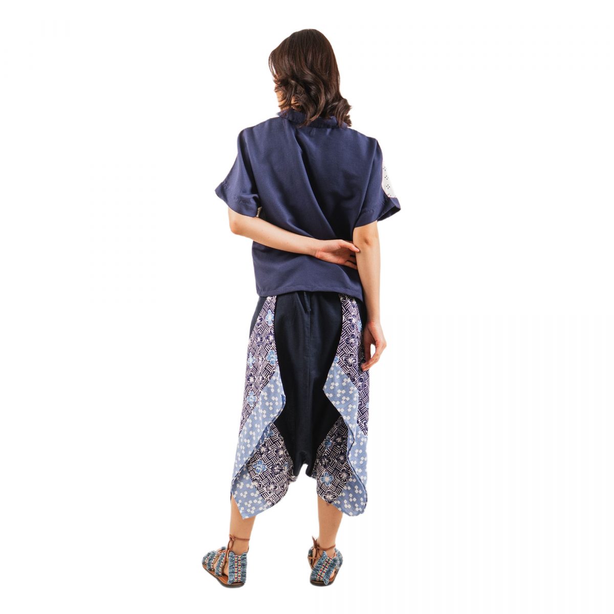 Liliana Blouse Cream Navy - Image 5