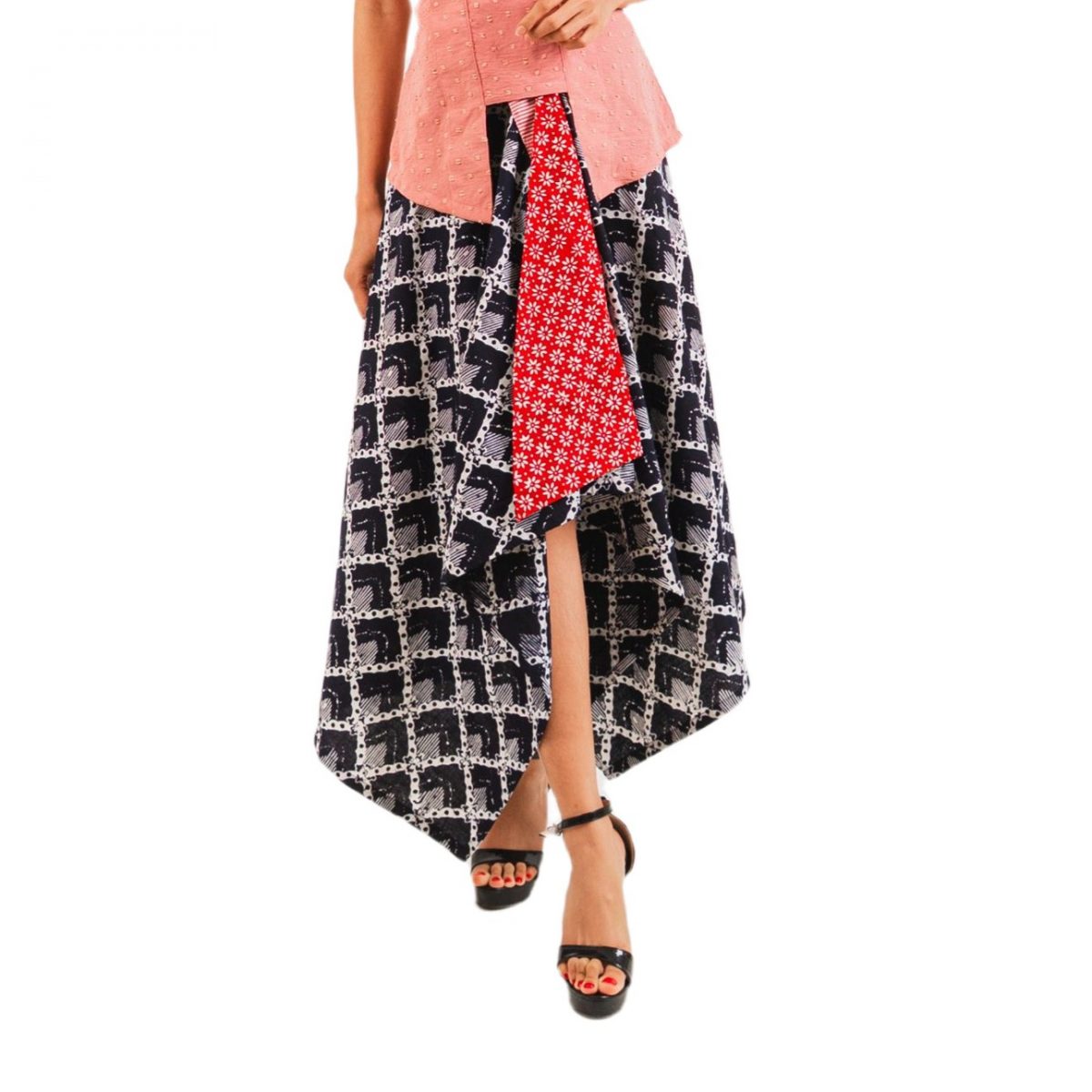 Merapi Skirt Black Red
