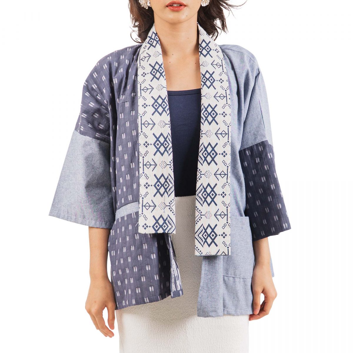 Tatiana Blazer Navy Grey - Image 2