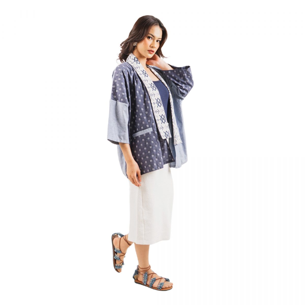 Tatiana Blazer Navy Grey - Image 3