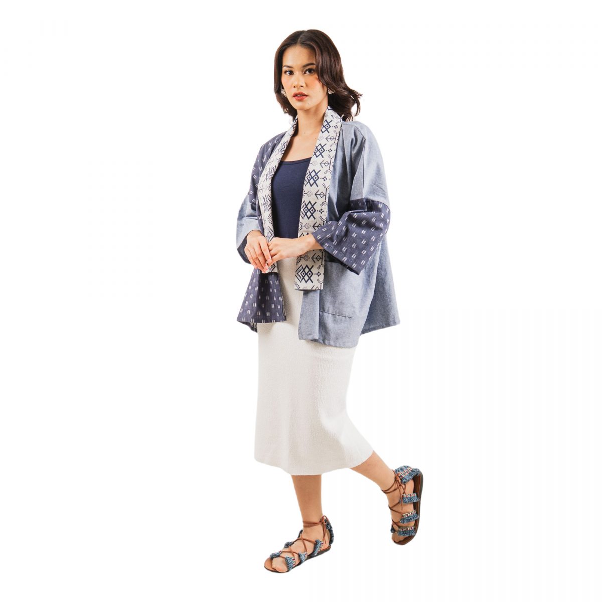 Tatiana Blazer Navy Grey - Image 4