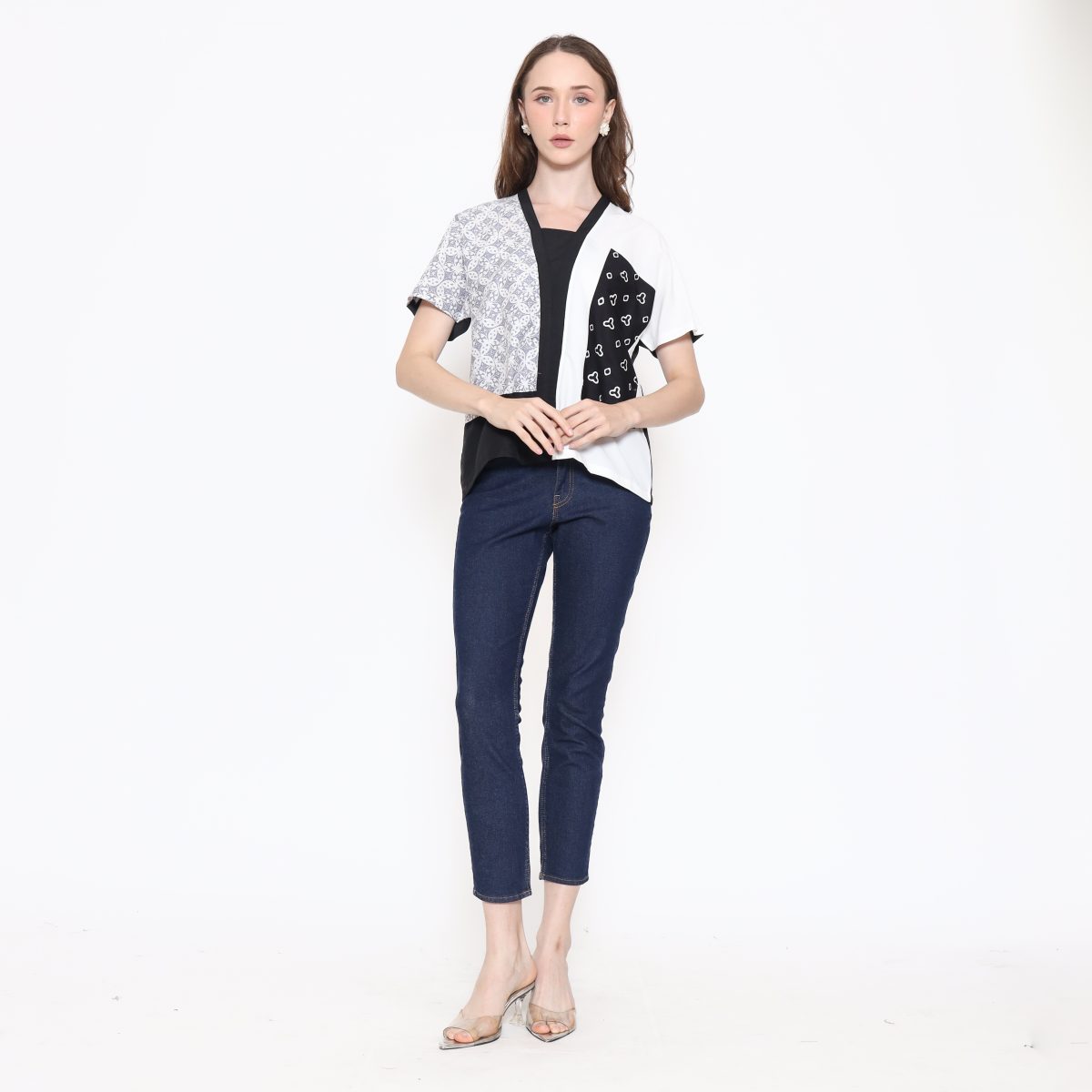 Ria Blouse Grey Black - Image 7