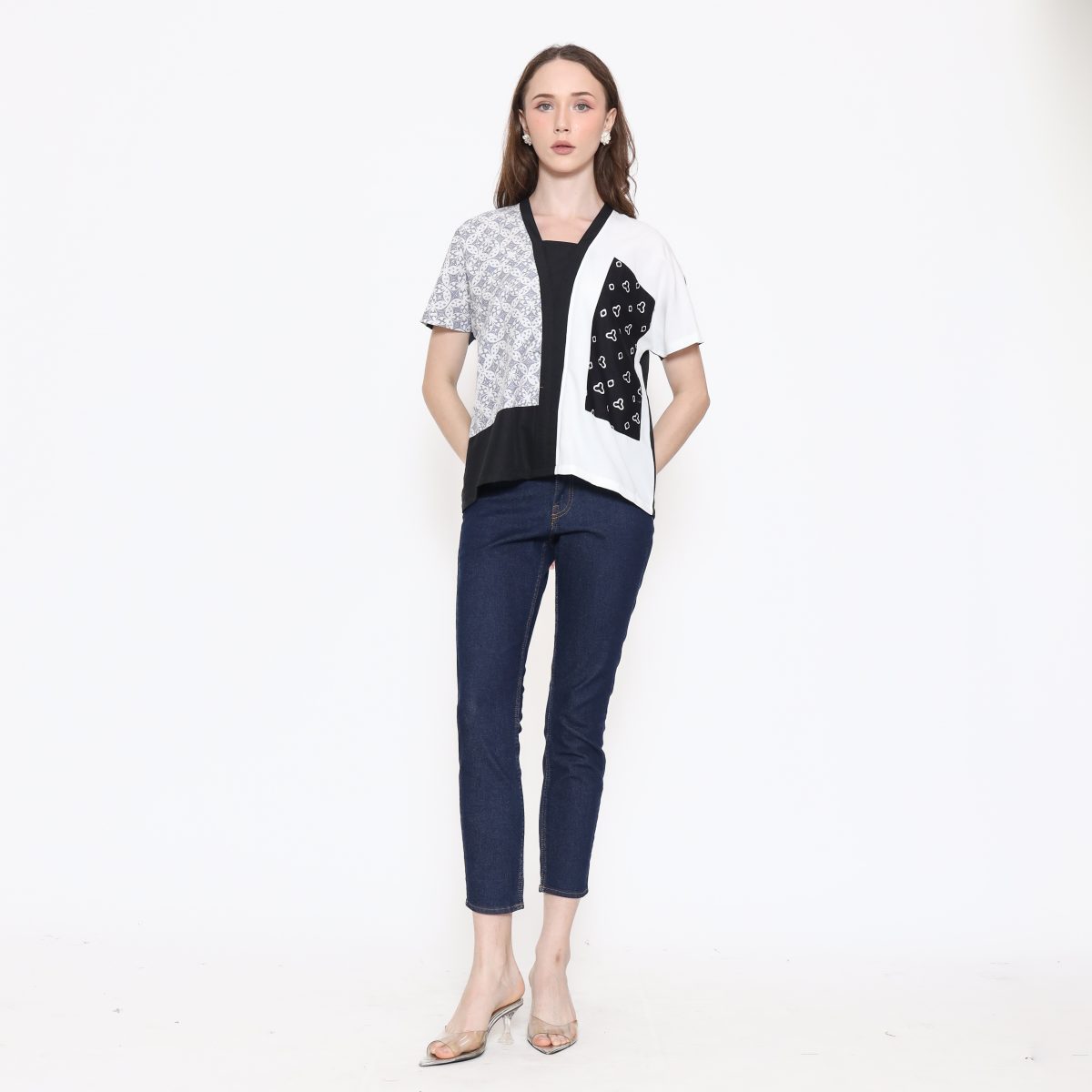 Ria Blouse Grey Black - Image 6