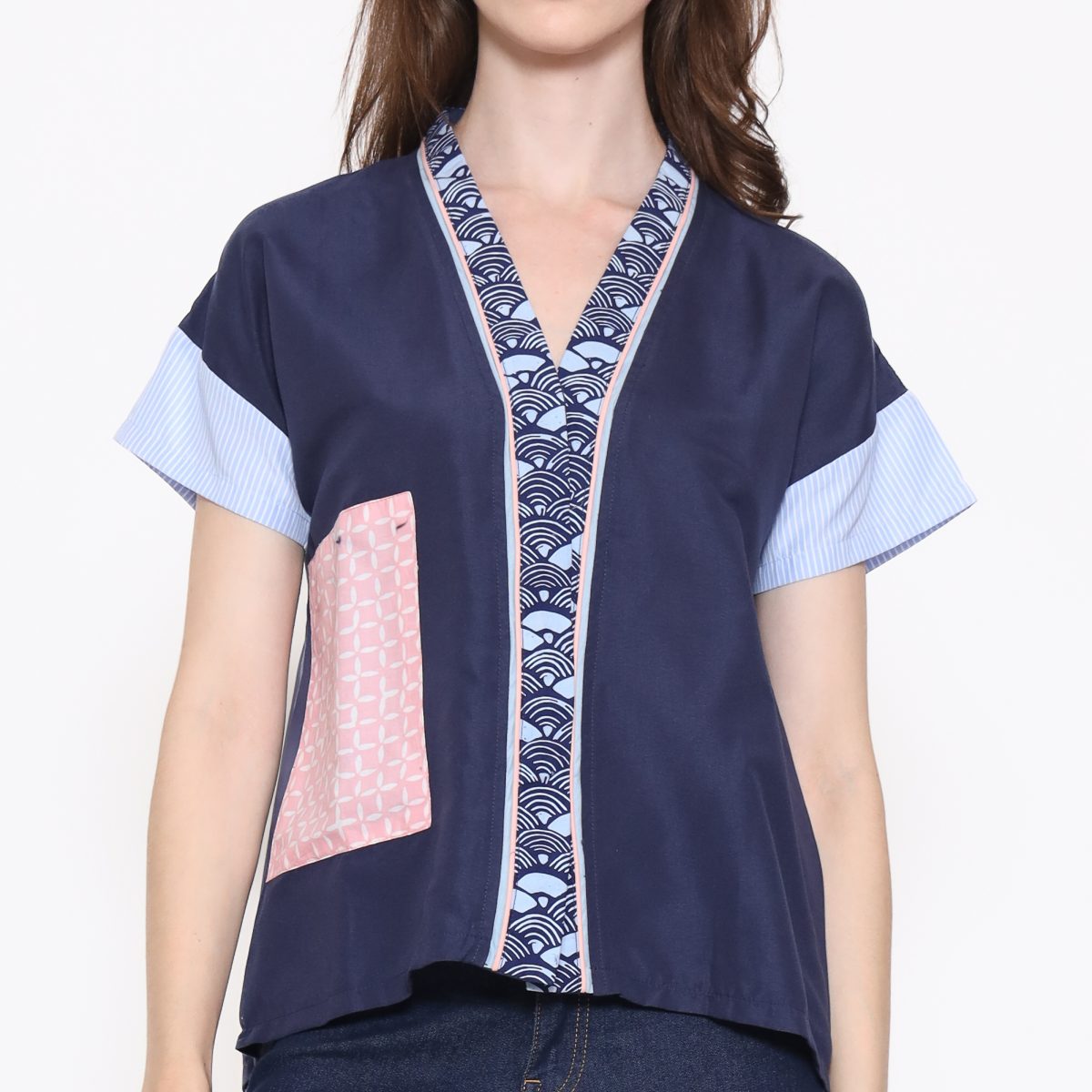 Lindy Blouse Navy - Image 2
