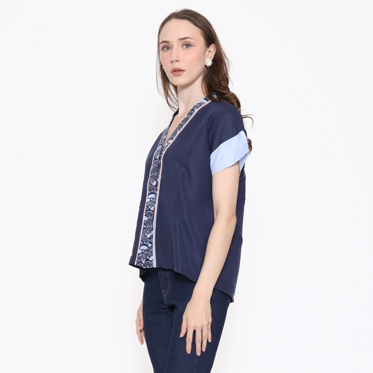 Lindy Blouse Navy - Image 4