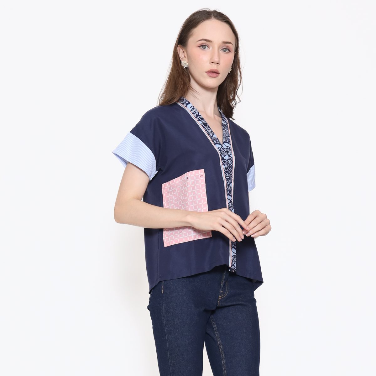Lindy Blouse Navy - Image 3