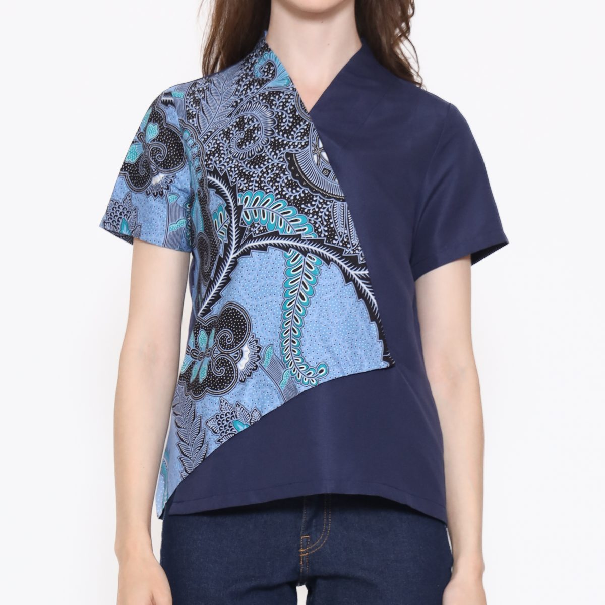 Leslie Blouse Blue Navy - Image 2