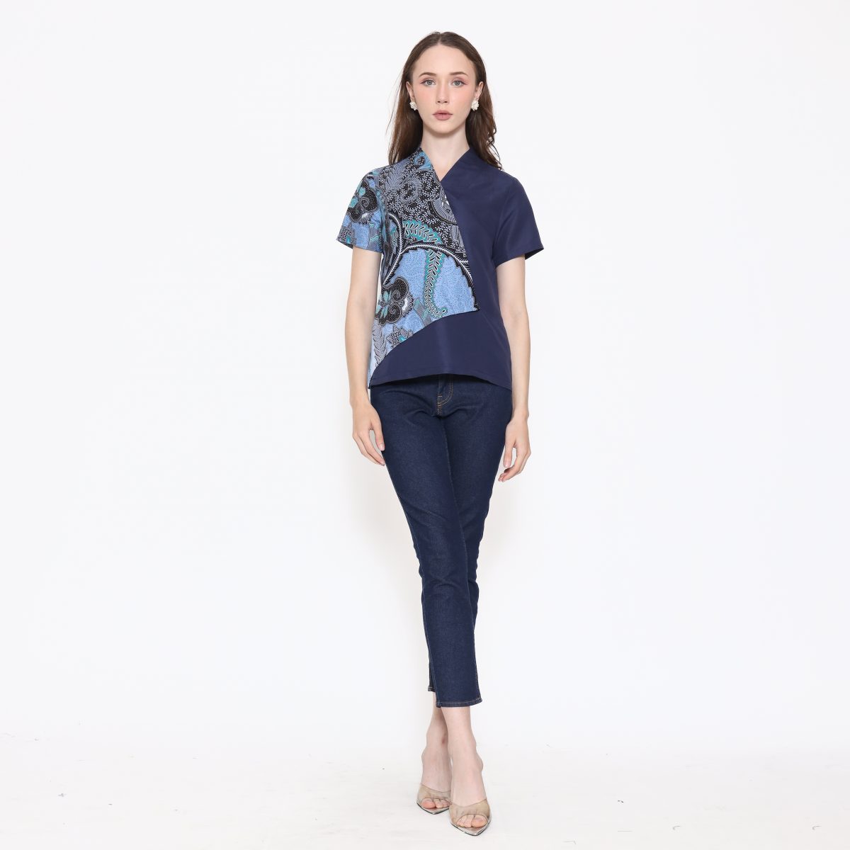 Leslie Blouse Blue Navy - Image 7
