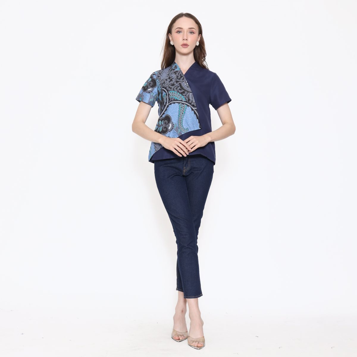 Leslie Blouse Blue Navy - Image 6