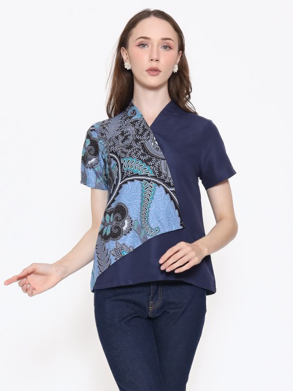 Leslie Blouse Blue Navy