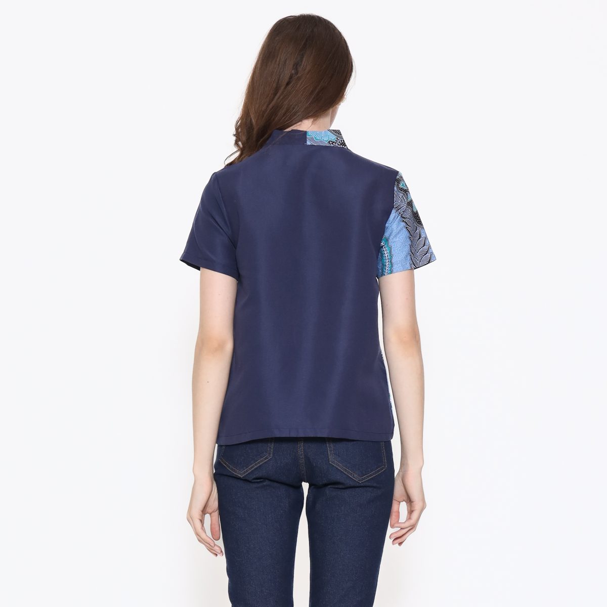 Leslie Blouse Blue Navy - Image 5