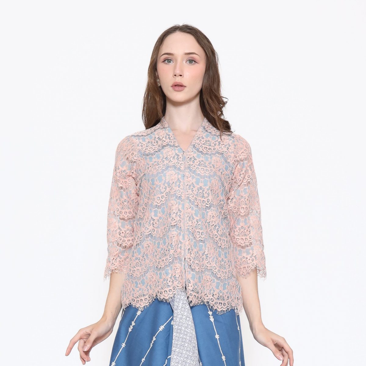 Kebaya Mariana Peach Grey