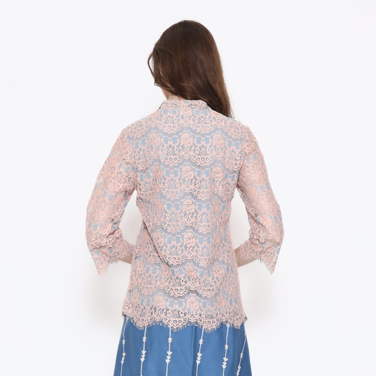 Kebaya Mariana Peach Grey - Image 5