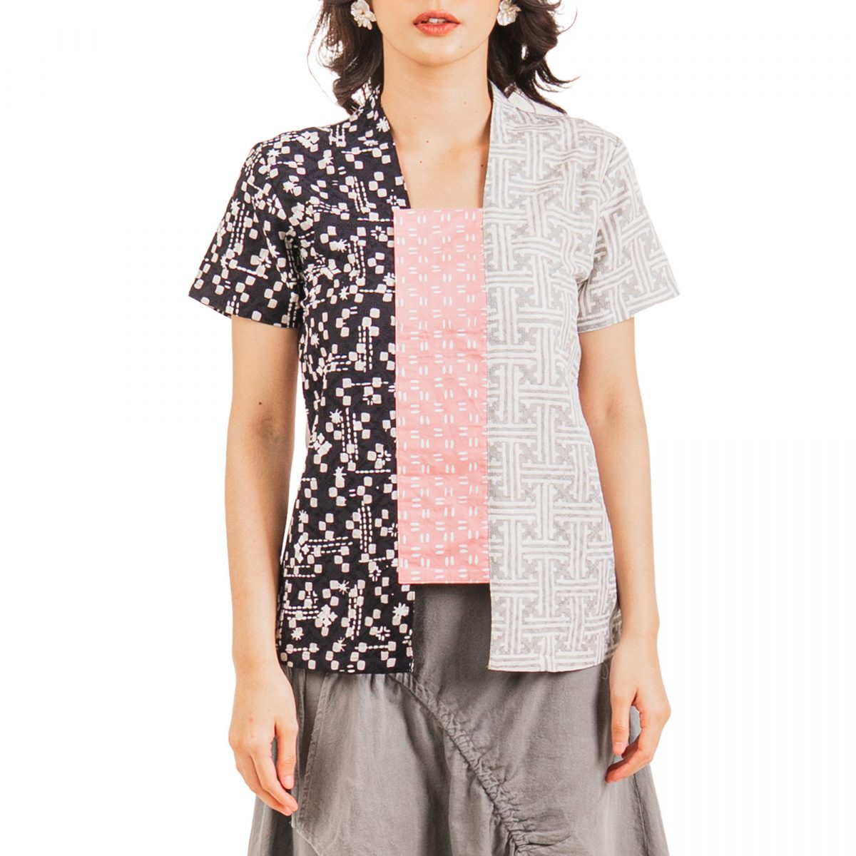 Sheisha Blouse Black Grey - Image 2