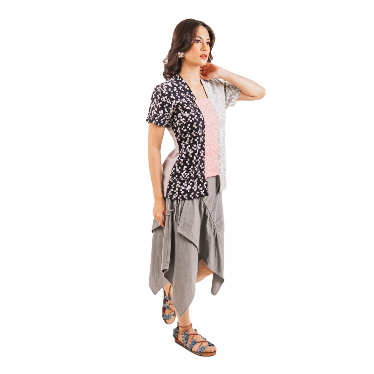 Sheisha Blouse Black Grey - Image 3