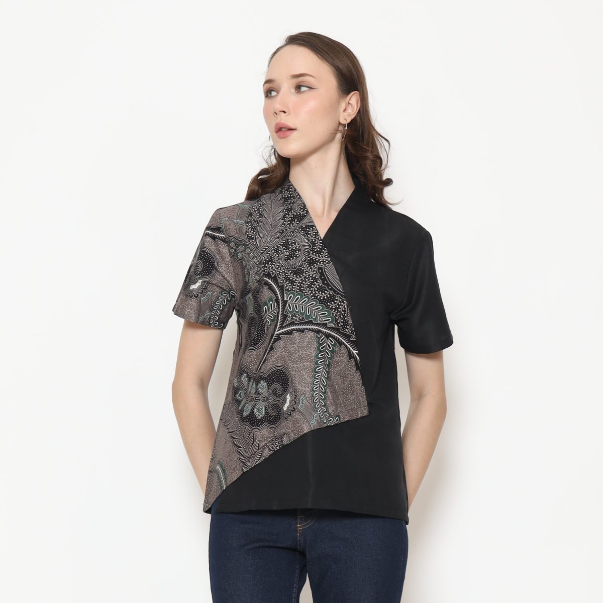 Leslie 2 Blouse Green Black