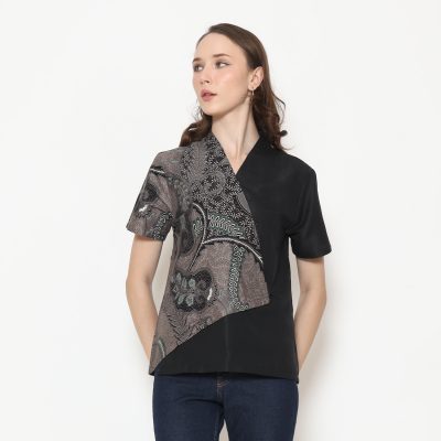 Leslie 2 Blouse Green Black