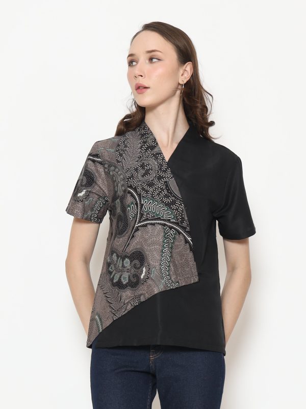 Leslie 2 Blouse Green Black