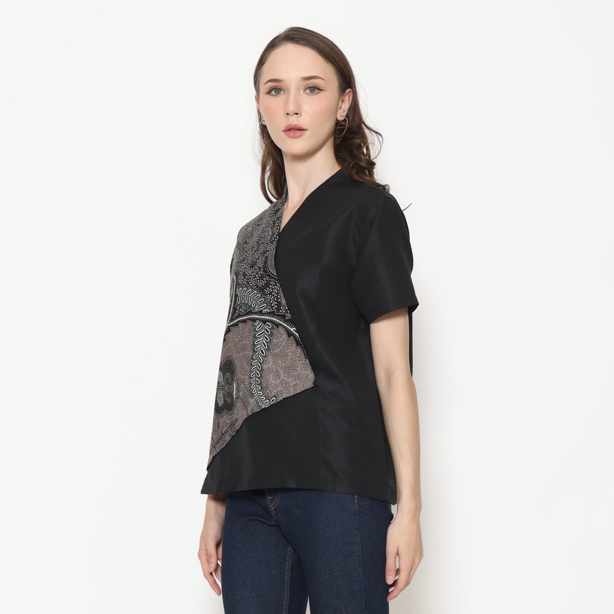 Leslie 2 Blouse Green Black - Image 4