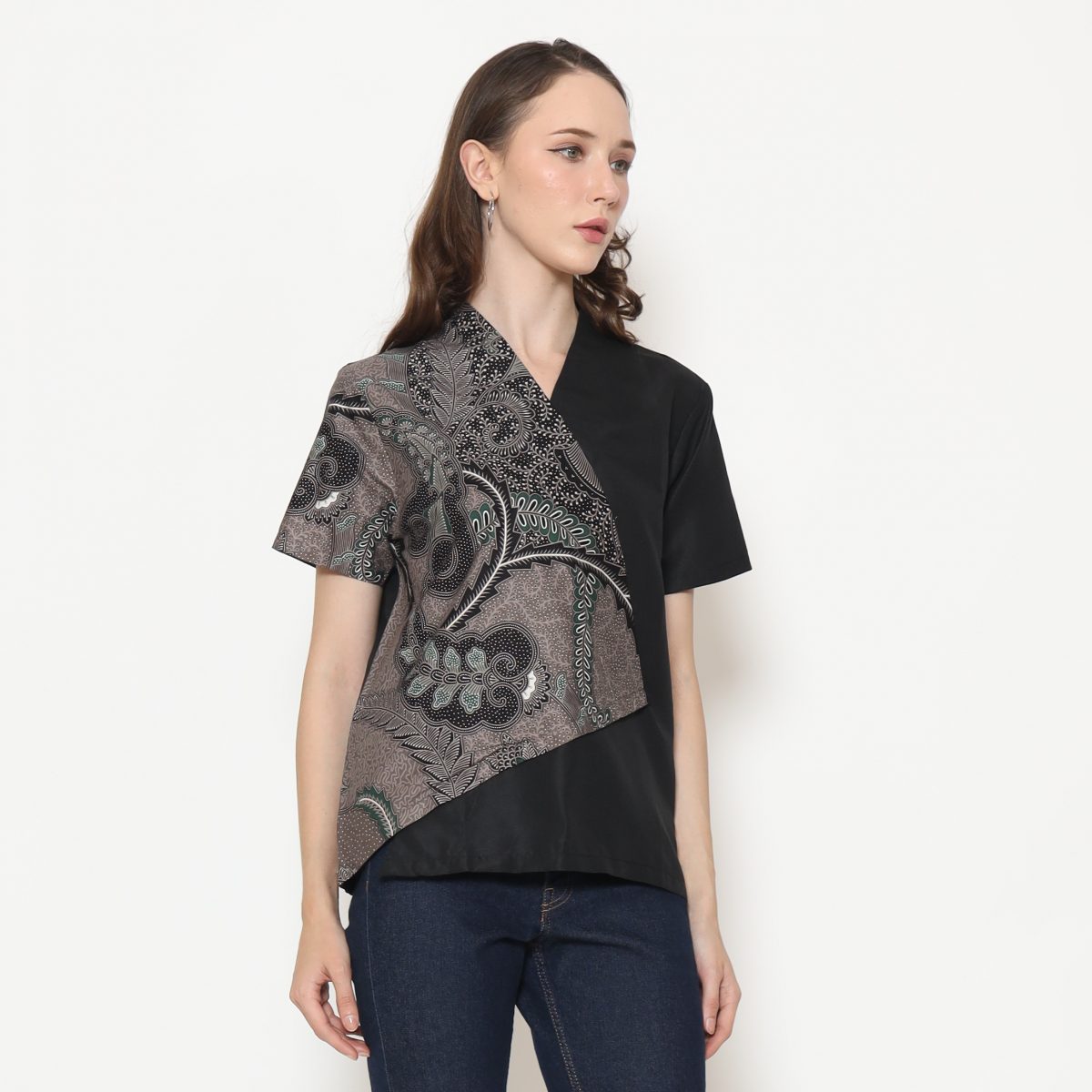 Leslie 2 Blouse Green Black - Image 3