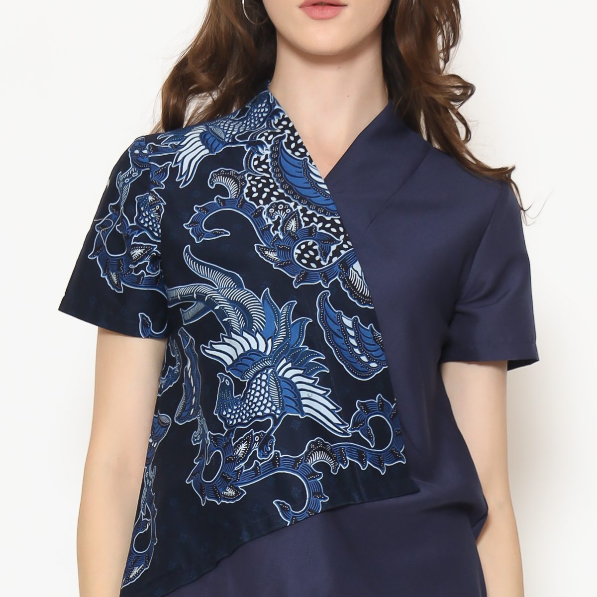 Leslie Blouse Navy Blue - Image 2