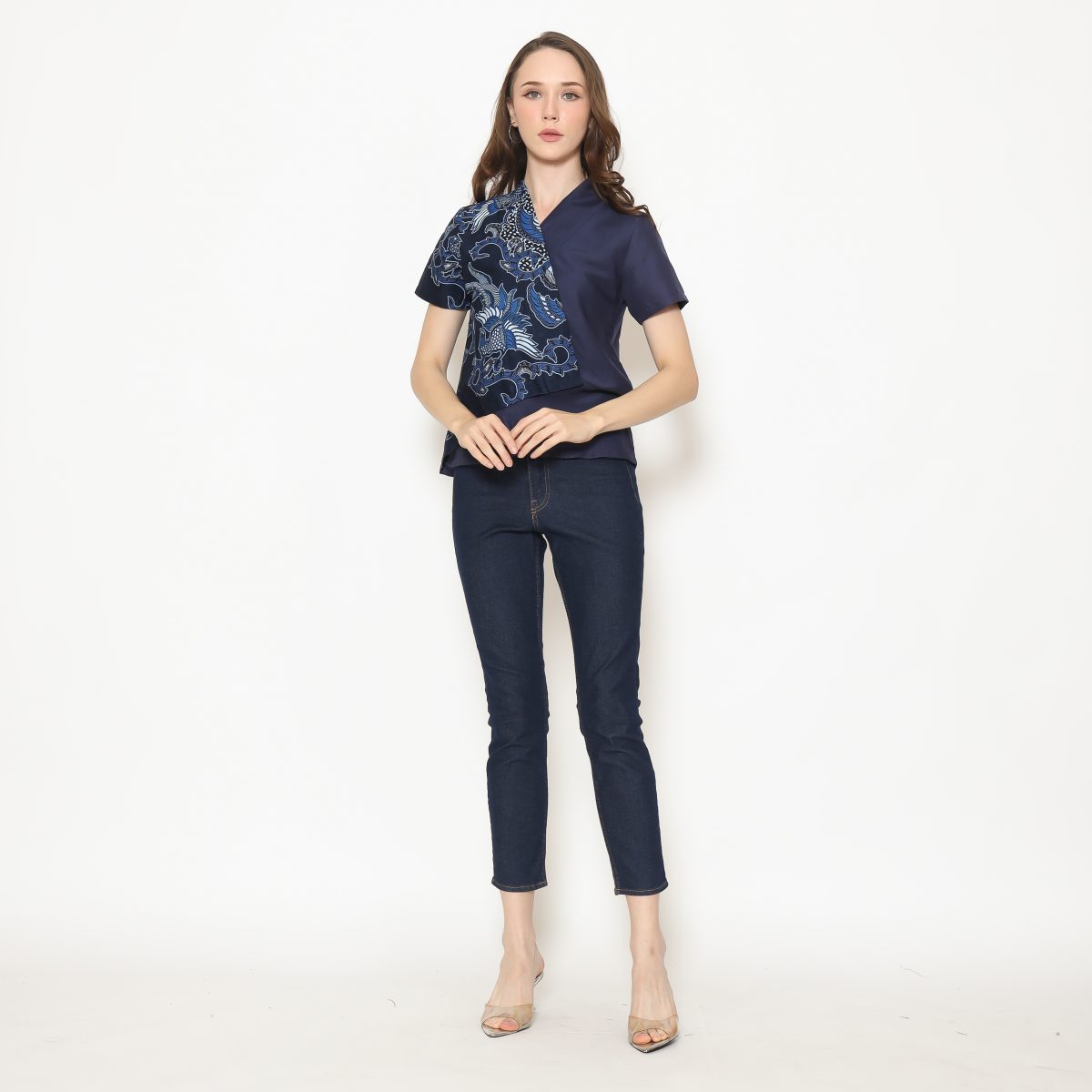Leslie Blouse Navy Blue - Image 7