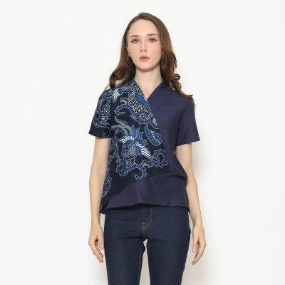 Leslie Blouse Navy Blue