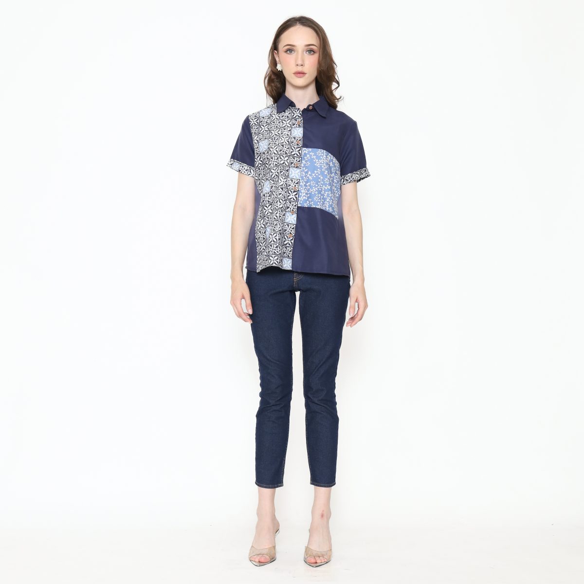 Khristie Shirt Navy Blue - Image 6