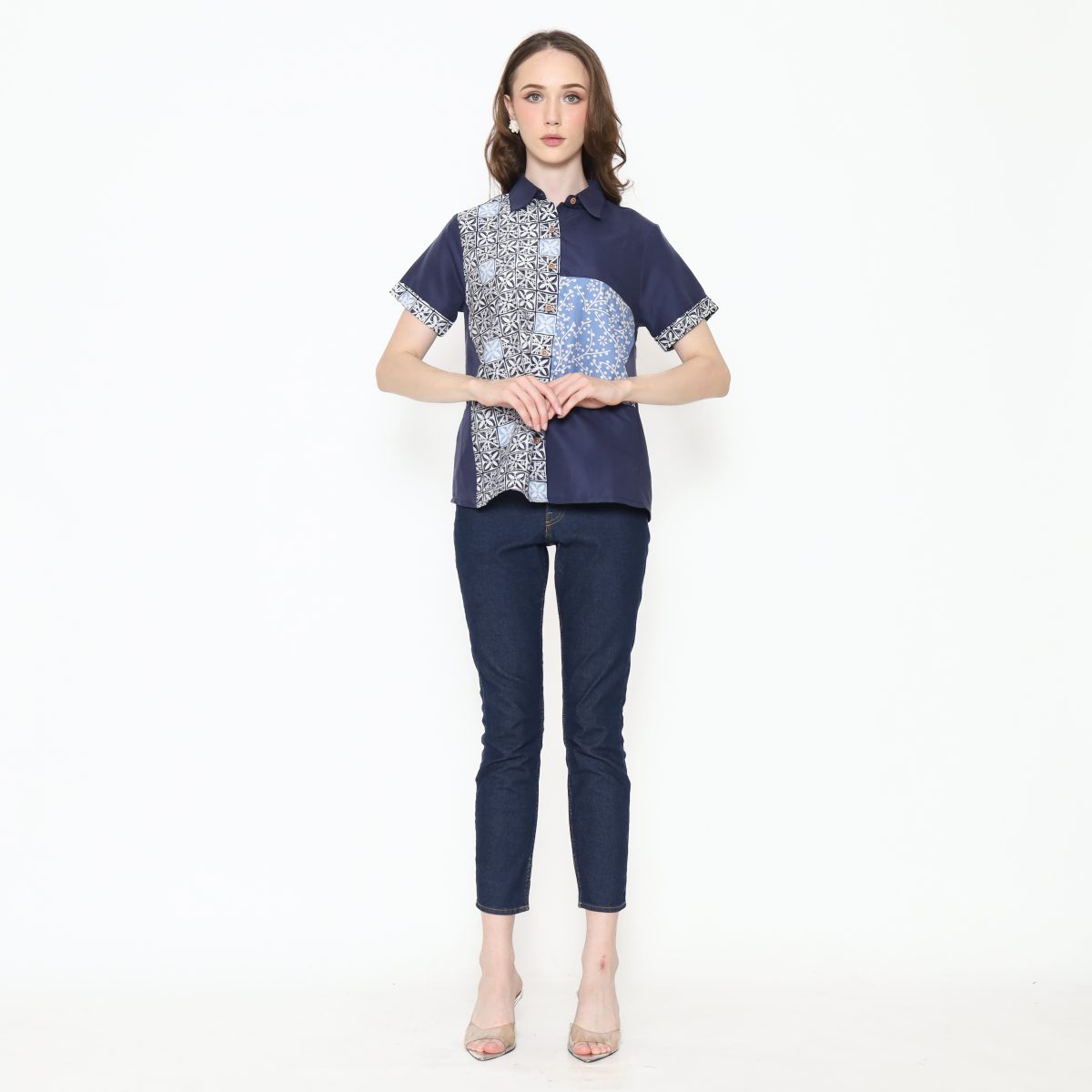 Khristie Shirt Navy Blue - Image 7